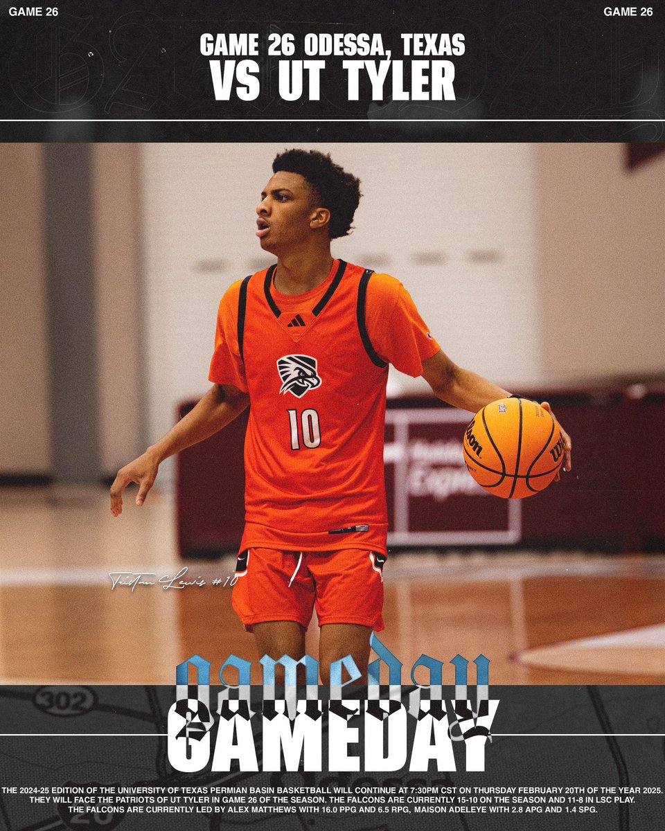 Gameday Back At Home

🆚 UT Tyler 
⏰ 7:30PM CST
📍 Odessa, Texas
💻 tinyurl.com/4rv79wwp