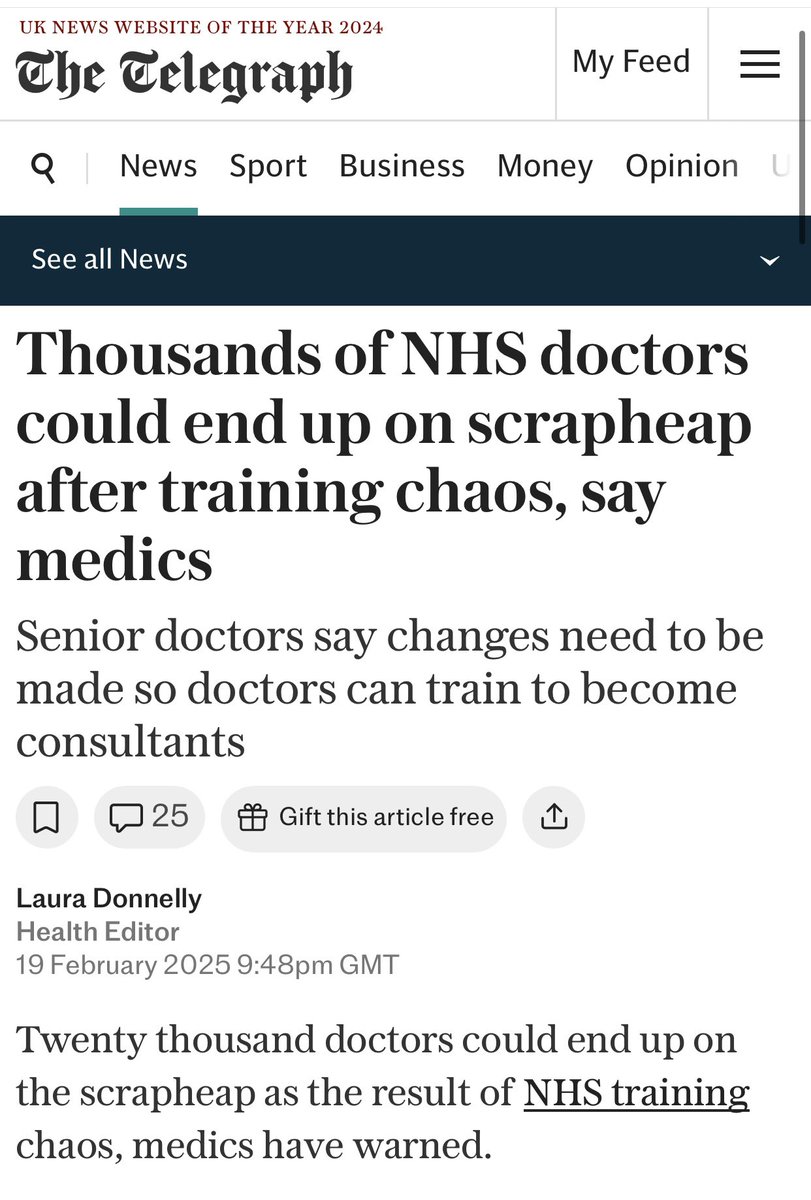 There is a massive scandal within the NHS that the public aren’t being told about.

20,000 NHS doctors aren’t being allowed to become specialists, due to a lack of training jobs for them. These jobs are being centrally restricted by the government.

Doctors want to help the NHS,