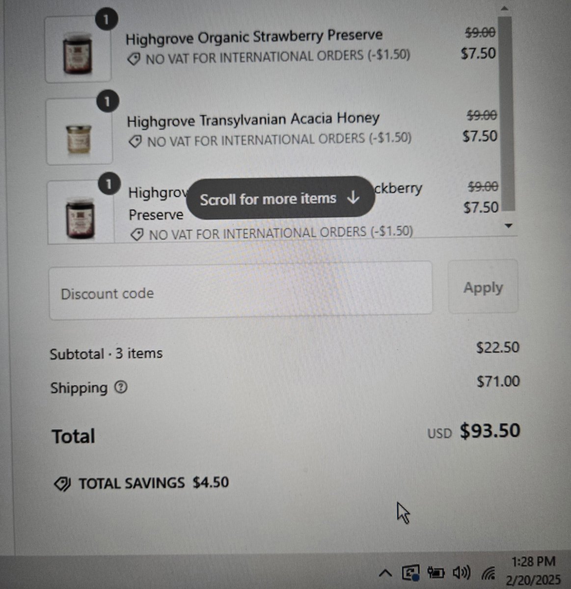 CatherineInFL's tweet image. Has the King or Highgrove ever considered having a US distributor who sells Highgrove products? These shipping costs UK>US is making me cry 😭 @RoyalFamily $22 product $71 shipping