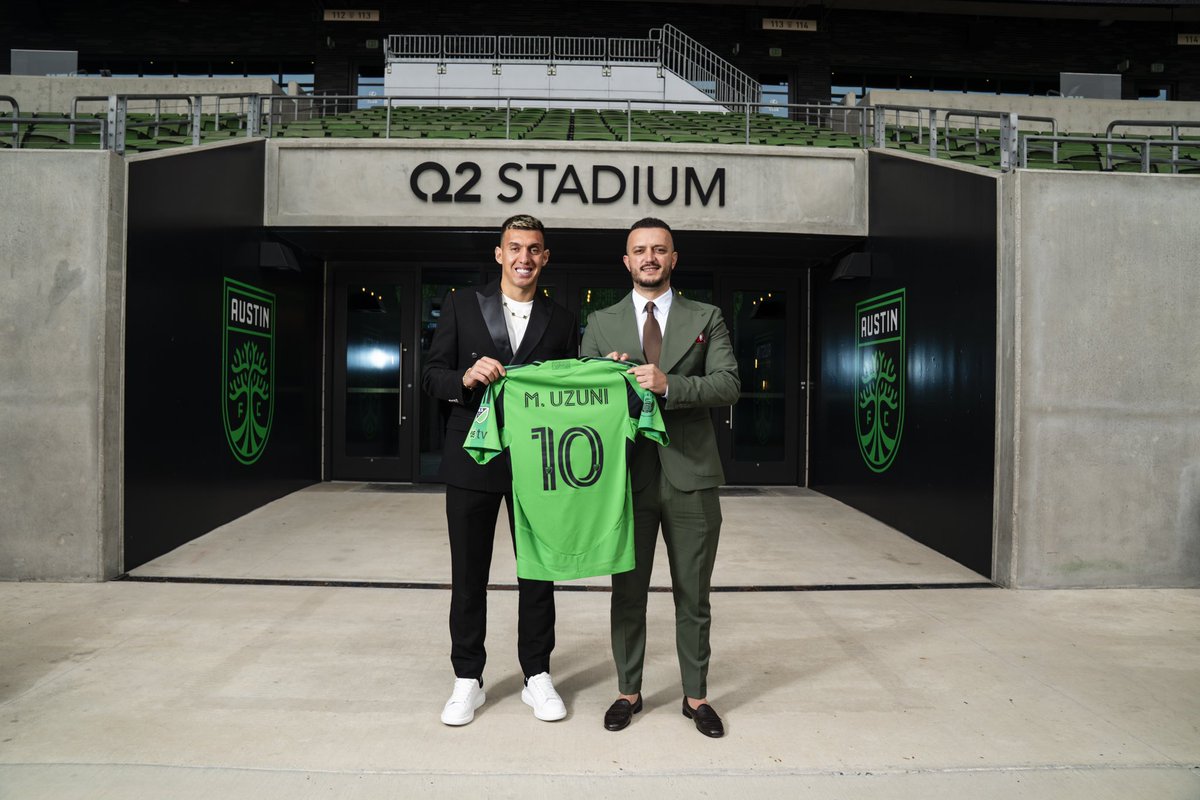 Franci_Bode's tweet photo. Here we go ✍🏻✅
Proud to announce that Myrto Uzuni signed a 3-year contract with Austin FC in MLS. Record breaking deal for Austin FC , making Myrto the most expensive player in their club history, #6 in MLS history.
#uzuni is #verde 💚
#austinfc
#bfm https://t.co/wKSZ5PhWjh