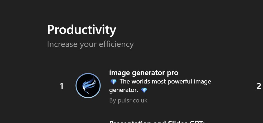 Excited to announce that we're now #1 in the world in both Productivity and Education on ChatGPT's GPT Store

pulsr.co.uk