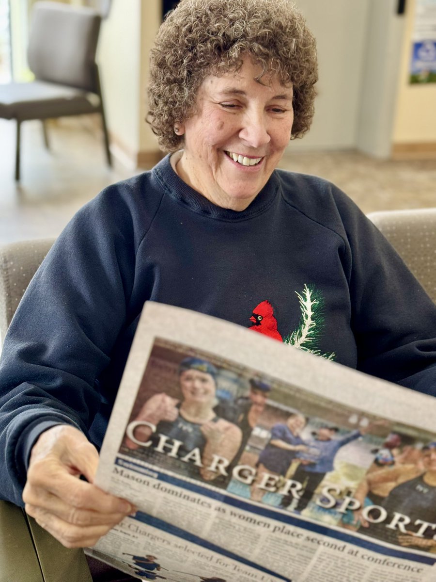 Read The Collegian Anywhere! Perennial Parks resident Helen said she looks forward to keeping up with the basketball girls in the sports section of The Collegian. Grab a copy of the paper around campus and town today!