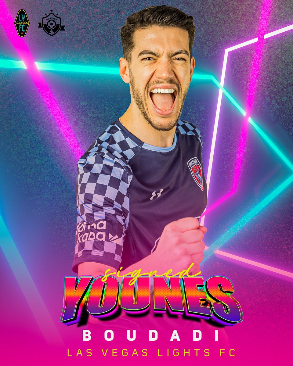 Path2Pro Soccer โข๏ธ (@path2prosoccer) on Twitter photo Big congrats to <a href="/YBoudadi_2/">Younes Boudadi</a> for signing with <a href="/lvlightsfc/">Las Vegas Lights FC</a> for the 2025 season.
One of the most electric and dynamic wing backs in the league, Younes has made 125 <a href="/USLChampionship/">USL Championship</a> appearances since 2020 with Reno 1868, Hartford Athletic, and Indy Eleven.
#Path2Pro Big congrats to <a href="/YBoudadi_2/">Younes Boudadi</a> for signing with <a href="/lvlightsfc/">Las Vegas Lights FC</a> for the 2025 season.
One of the most electric and dynamic wing backs in the league, Younes has made 125 <a href="/USLChampionship/">USL Championship</a> appearances since 2020 with Reno 1868, Hartford Athletic, and Indy Eleven.
#Path2Pro