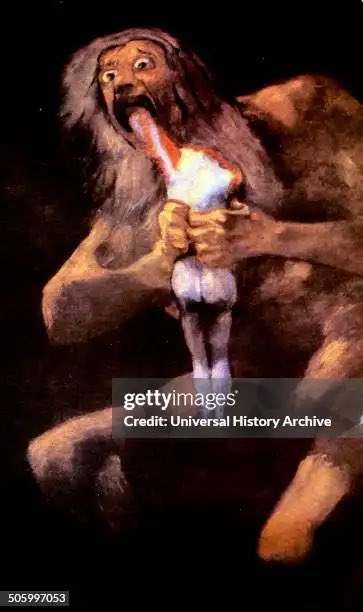 DFJ_Coin's tweet image. The 17th century antisemitic memes. “Saturn devouring his son”