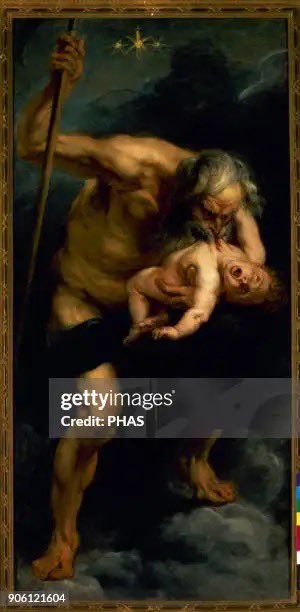 DFJ_Coin's tweet image. The 17th century antisemitic memes. “Saturn devouring his son”