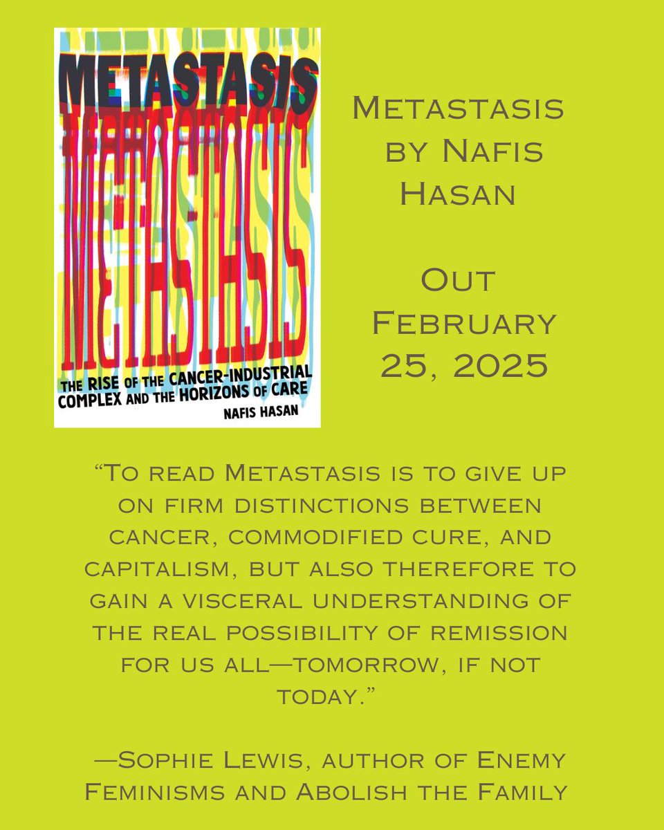 More praise for Metastasis—out 2/25/25!