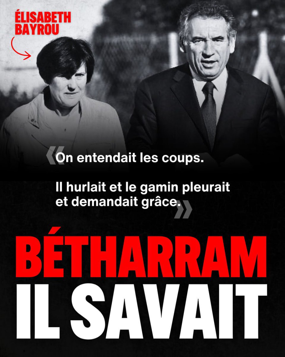 « S’il avait agi, il y a trente ans de souffrance qui n’auraient pas eu lieu »

Un nouveau témoignage terrifiant, qui change tout.

L'épouse de François Bayrou, Élisabeth, professeure de catéchisme à #Betharram, connaissait les faits de violence répétés sur les enfants, dès 1994.