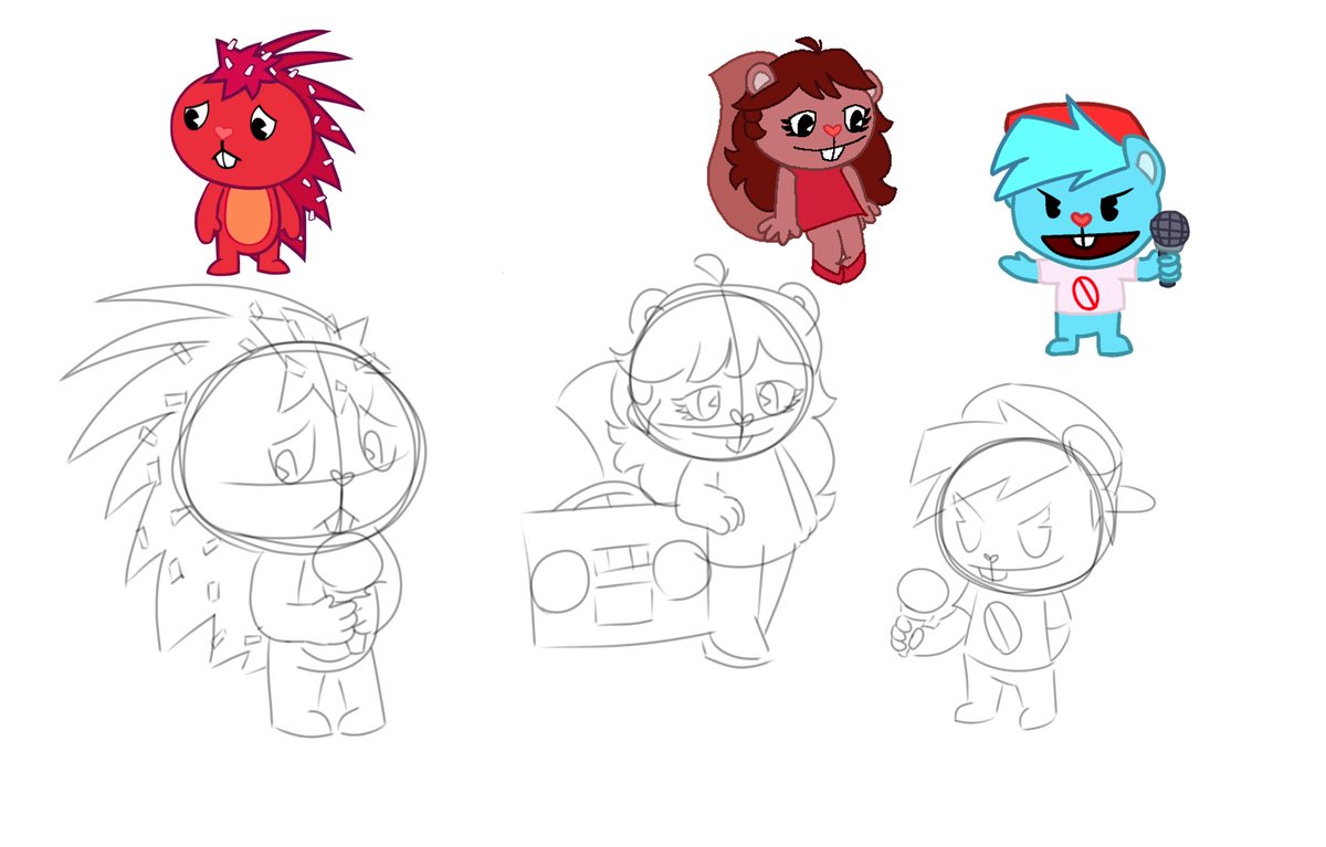 Bananabunny04's tweet photo. Reviving FNF Mods in 2025, Huh?

#fridaynightfunkin #happytreefriends https://t.co/g5aFleeAf6