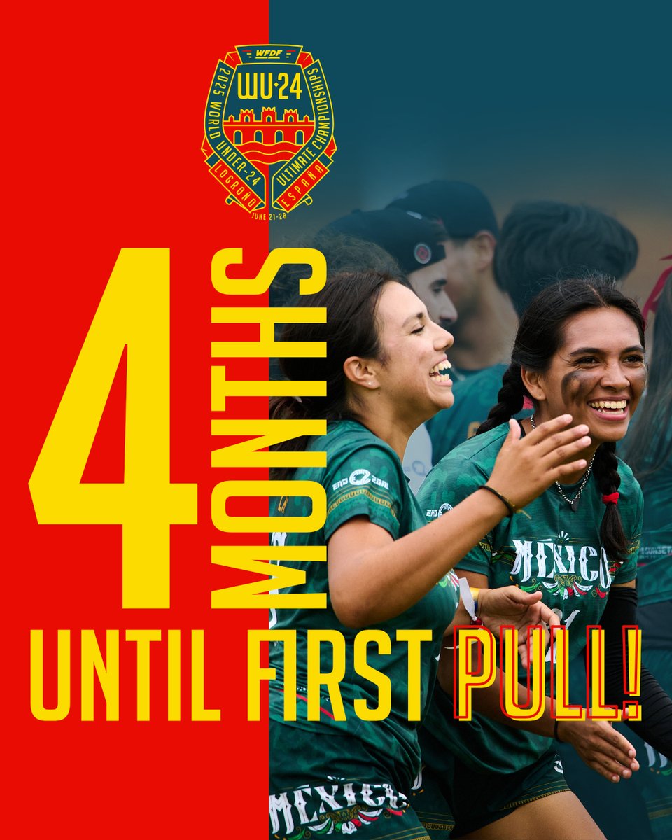 Only four months until the first game of WU24!
The team is hard at work to bring you the best possible experience.
Stay tuned for more updates!
.
.
#2025wu24
#wu24
#wfdf
#worldflyingdisc
#wfdfevents
#RoadToLogrono