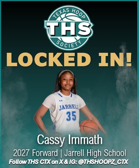 Texas Hoop Society - Central Texas (@thshoopz_ctx) on Twitter photo 2027 Forward <a href="/CassyImmath2027/">Cassy Immath</a> is LOCKED IN with #THSCTX 16U ELITE for the 2025 Spring/Summer season! 🔥🏀
Big things ahead for this squad—let’s get to work! 💪 2027 Forward <a href="/CassyImmath2027/">Cassy Immath</a> is LOCKED IN with #THSCTX 16U ELITE for the 2025 Spring/Summer season! 🔥🏀
Big things ahead for this squad—let’s get to work! 💪