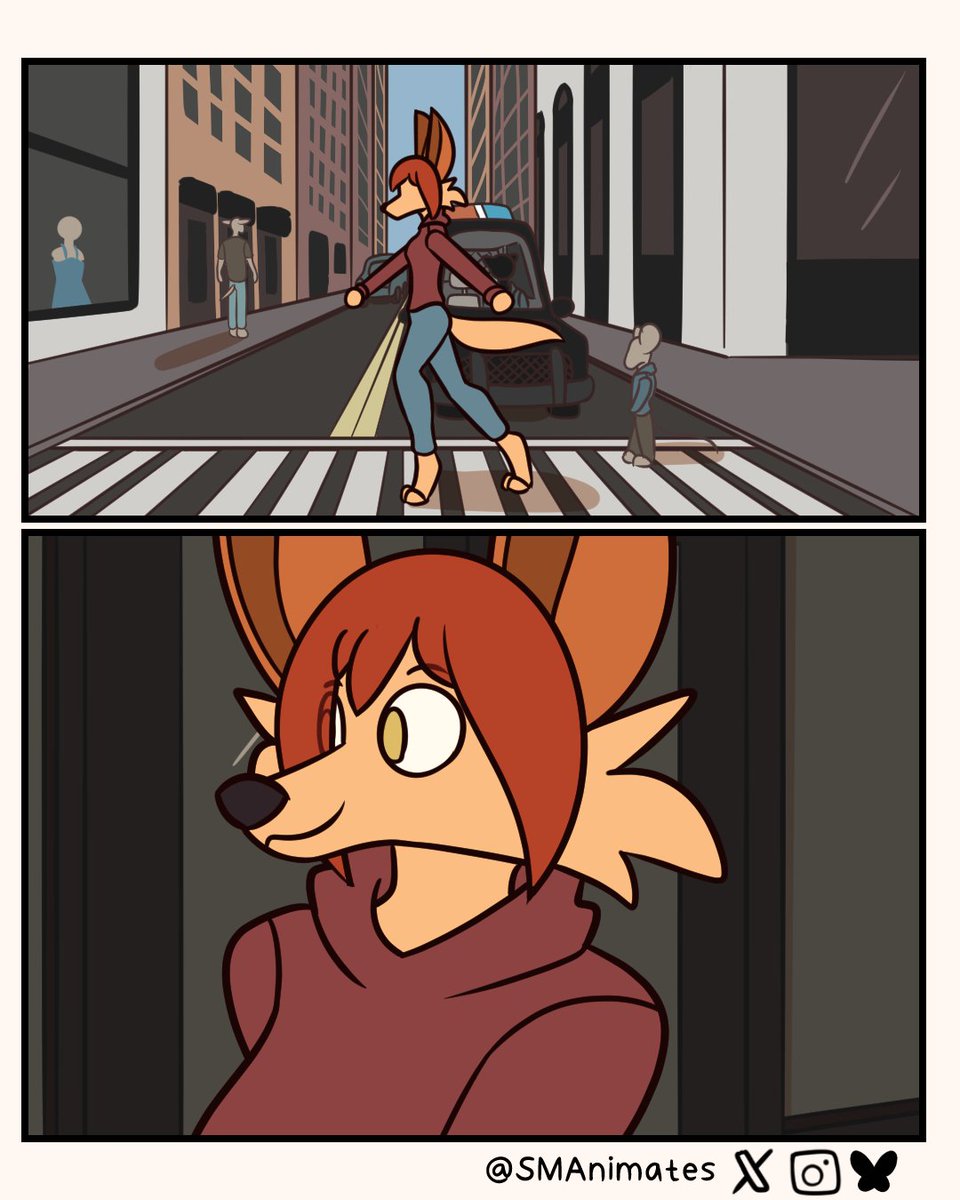 Brianna traveling around the city! 
#furryart #furry #webcomic #comic