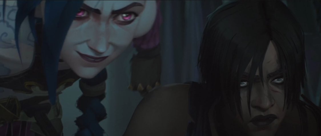 jinxslawyer's tweet photo. this single frame depicts their entire dynamic im fucking dead https://t.co/edwsyM9wlb