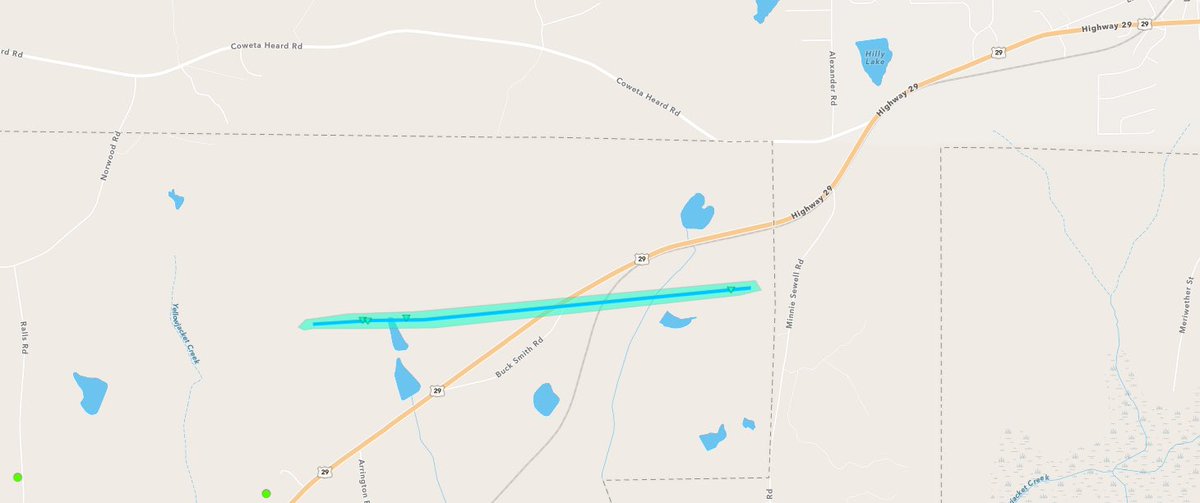 NWSAtlanta's tweet image. We have confirmed an EF0 tornado did occur early Sunday AM in NE Troup County.  Max winds of 85mph.  Tornado occurred between 4:25AM and 4:27AM in a mostly wooded area, however 1 structure was hit and sustained roof damage.  Thanks to Troup Co EMA for assistance on the survey