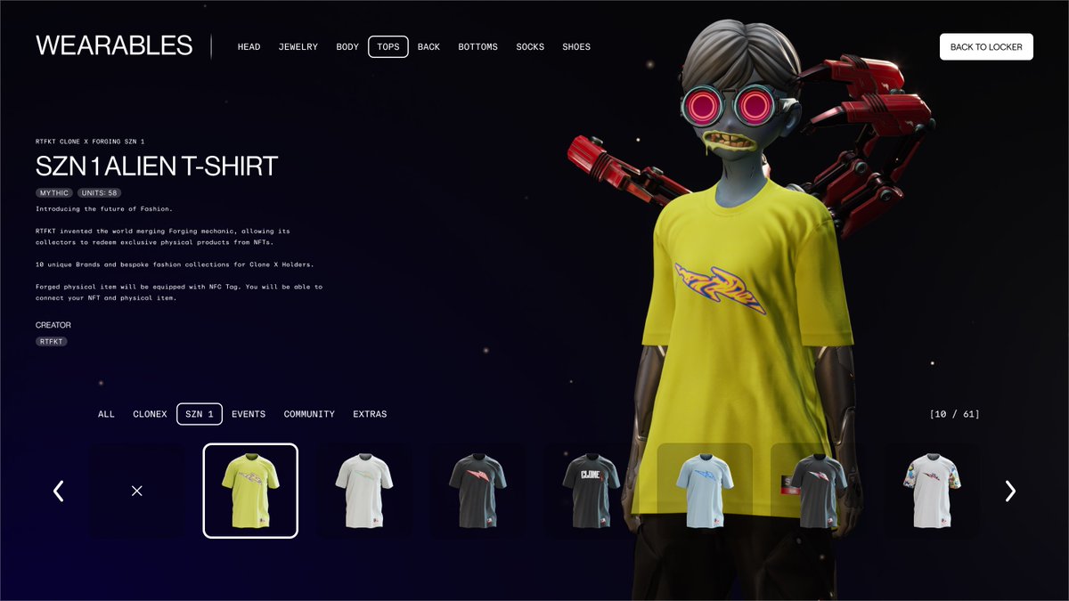 JarlanPerez's tweet image. Thinking through a refined version of the wearables interface for the locker section.

What do you think?
#ProjectPhoenix