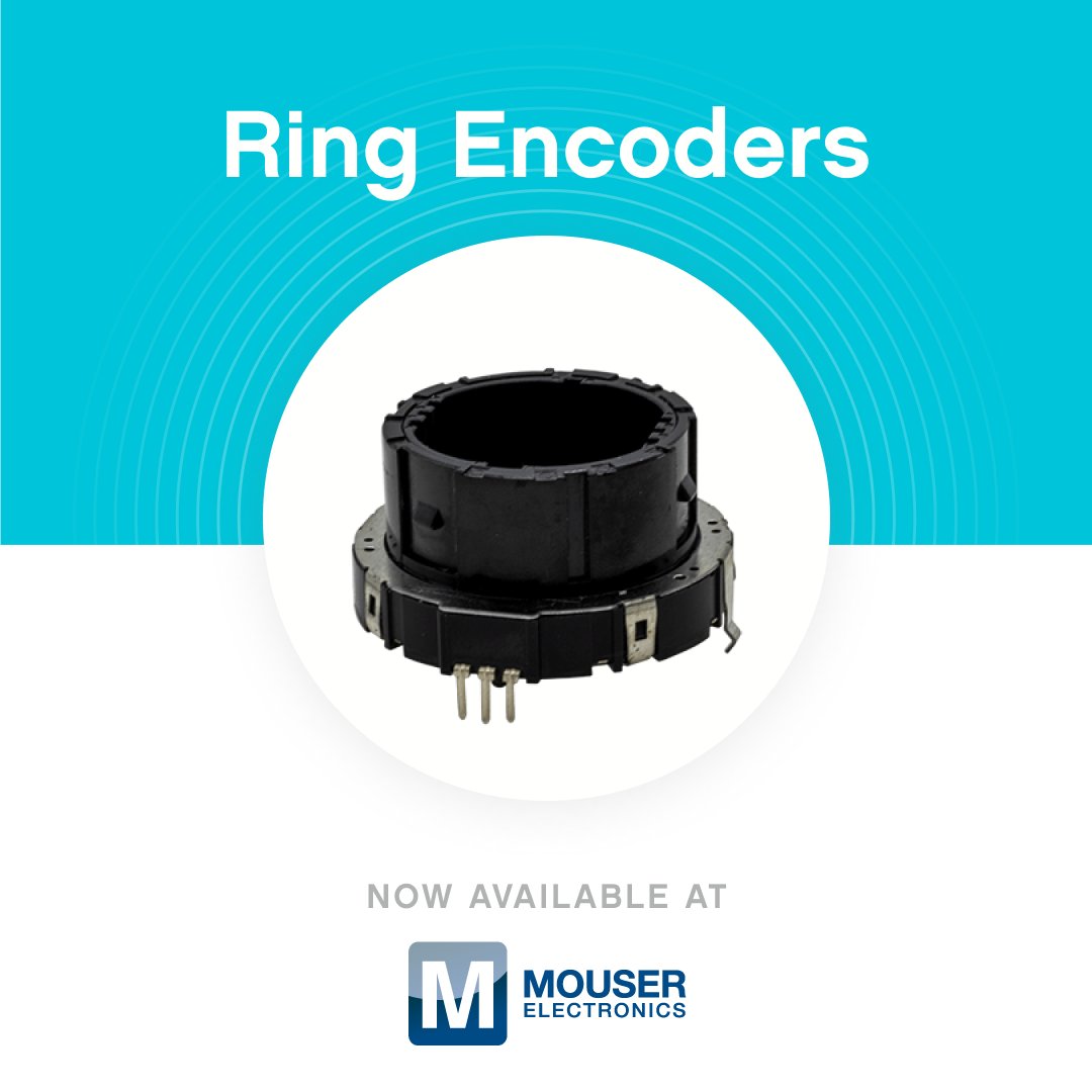 sameskydevices's tweet image. Same Sky's ring encoders feature a low profile design with heights up to 20 mm, haptic detent feedback, and 30K rotational life cycles. Available now at @Mouserelec || View now: mouser.com/new/same-sky/s…
#SameSky #ModularEncoder #IncrementalEncoder #Motion #Components #Design