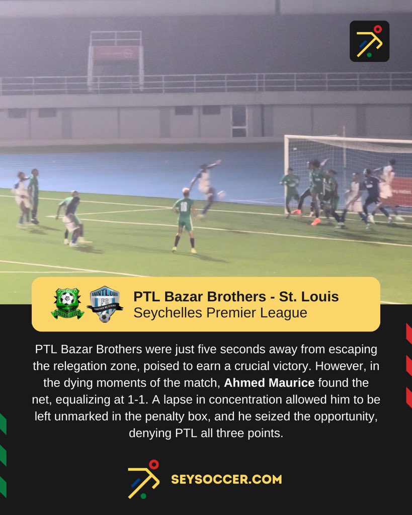 seysoccer's tweet photo. 🥶 Dramatic equalizer in the last second costs PTL vital points! #Football #DramaticFinish #PTLBazarBrothers #LastSecond #Draw #Drama #BazaBrothers #SaintLouis #StLouis https://t.co/gWakgLTTqh
