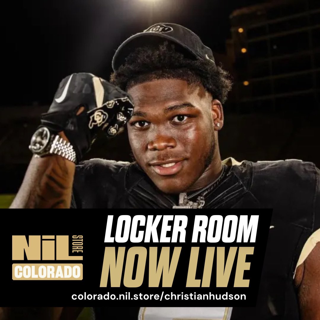 My locker room is officially LIVE!!!! Get your custom Christian Hudson jersey and more customized apparel today‼️ 🦬
Link: colorado.nil.store/collections/ch…