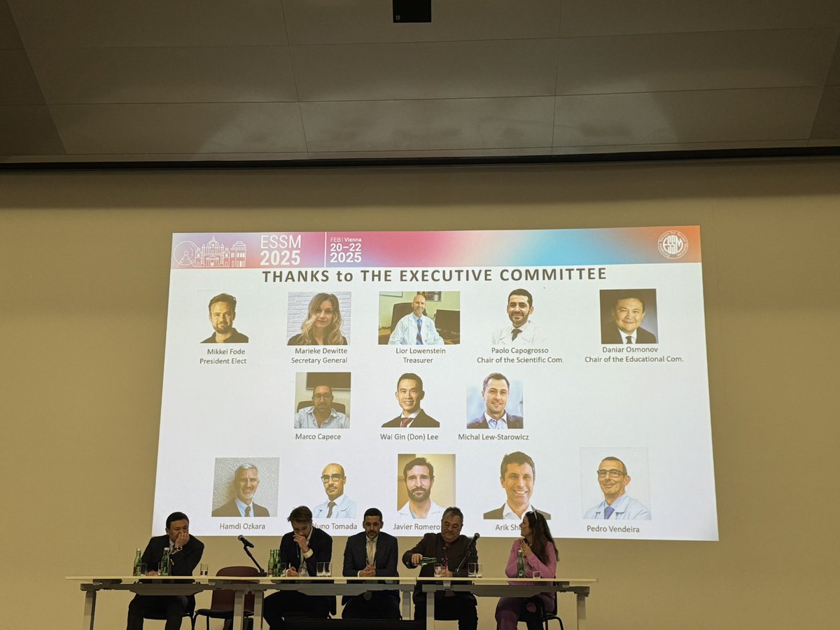 European Society for Sexual Medicine (ESSM) (@essm_tweets) on Twitter photo <a href="/jovcorona/">Giovanni Corona</a> thanking the team from
#ESSM25 for the help in organising this congress in Vienna - <a href="/Paolo_Capog/">Paolo Capogrosso</a> <a href="/NunoTomada/">Nuno Tomada</a> <a href="/dr_wardsam/">Dr Ward Sam</a> <a href="/KoenraadvanRen1/">Koenraad van Renterghem</a> <a href="/MikkelFode/">Mikkel Fode</a> <a href="/OsmonovDr/">Prof. Dr. Daniar Osmonov, FECSM</a> <a href="/donwglee/">Wai Gin (Don) Lee</a> and so many others <a href="/jovcorona/">Giovanni Corona</a> thanking the team from
#ESSM25 for the help in organising this congress in Vienna - <a href="/Paolo_Capog/">Paolo Capogrosso</a> <a href="/NunoTomada/">Nuno Tomada</a> <a href="/dr_wardsam/">Dr Ward Sam</a> <a href="/KoenraadvanRen1/">Koenraad van Renterghem</a> <a href="/MikkelFode/">Mikkel Fode</a> <a href="/OsmonovDr/">Prof. Dr. Daniar Osmonov, FECSM</a> <a href="/donwglee/">Wai Gin (Don) Lee</a> and so many others