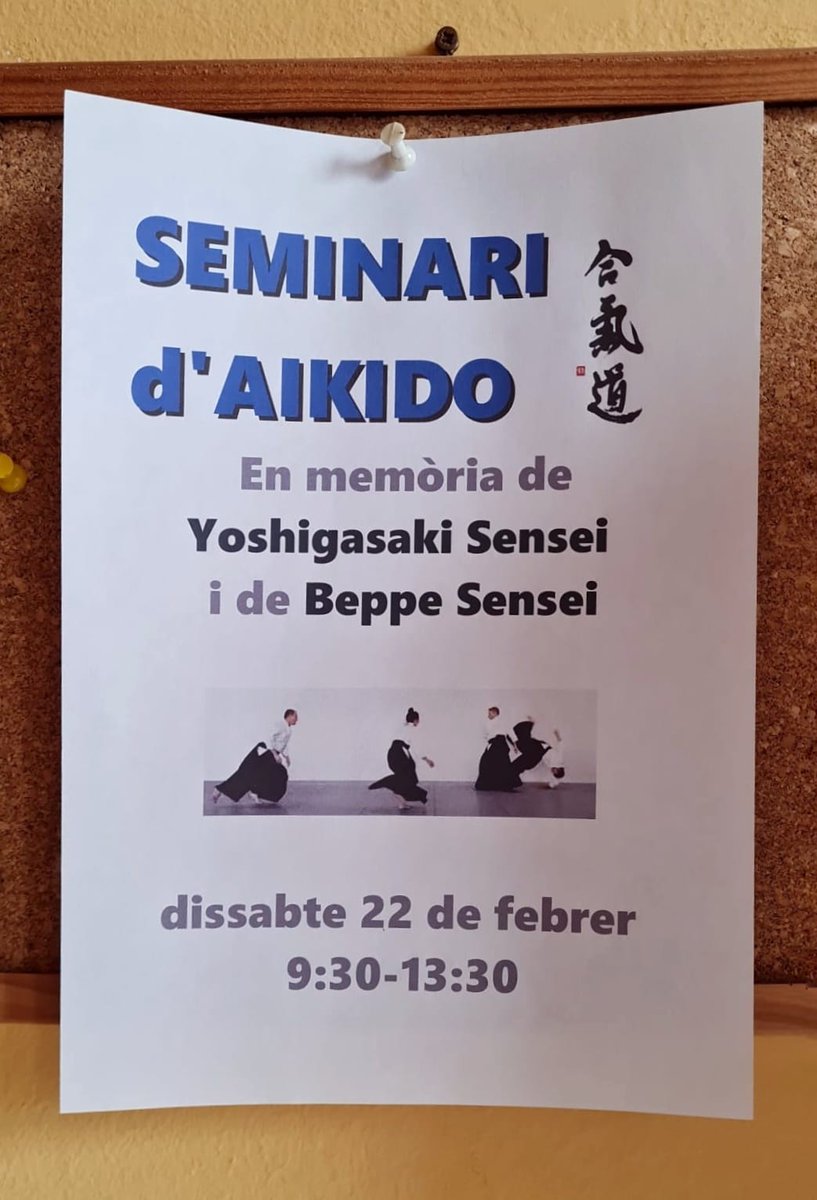 Seminario de Aikido
In memoriam, Yoshigasaki Sensei &amp; Beppe Sensei
Sábado 22 de febrero de 9:30 a 13:30h.
En UBK Ki Dojo Catalunya
C/ De les Acàcies, 17-19, Barcelona
Más información:
ubk-centre.com
WhatsApp/Tel: 637055937
Mail: info@ubk-centre.com
#aikido #inmemoriam