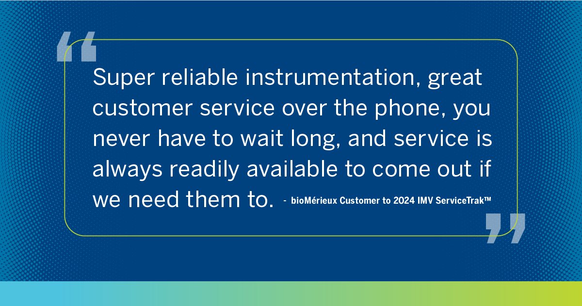 bioMérieux works around the clock to ensure we meet and exceed your expectations. 

What is the result? 

🏆 10 IMV ServiceTrak™ Awards and more opportunities to make the world a healthier place. 

👉 Read more: bit.ly/4guEYnQ