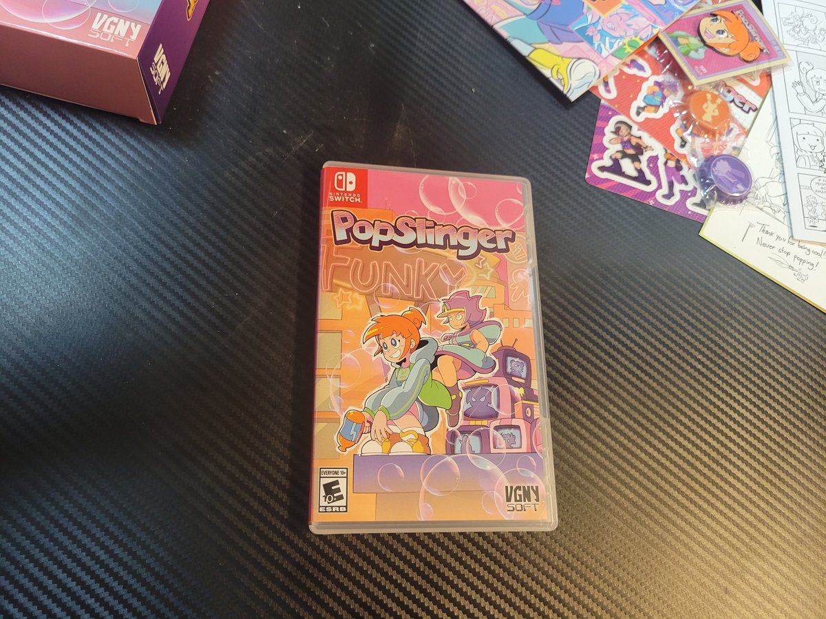 VGNYSoft's tweet image. Inside of each #ExtraEdition of PopSlinger, you&apos;ll receive the standard version of the game. That includes the physical cartridge of #PopSlinger and a certificate of Physicality, which states that this game is no longer limited to the digital market with this physical release!