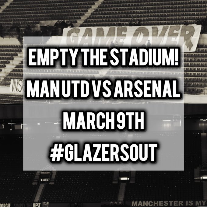 Daily_Devil0's tweet photo. We need to get these leeches out!!
Start the protest 9th on March!!
Against Arsenal..
Dont go to matches!!!
Protest, Invade... Smoke these out..
#GloryGloryManUtd!!
#GlazersOut
#InoesOut
#GlazersAndRatcliffeOut https://t.co/80nZCJQGQp