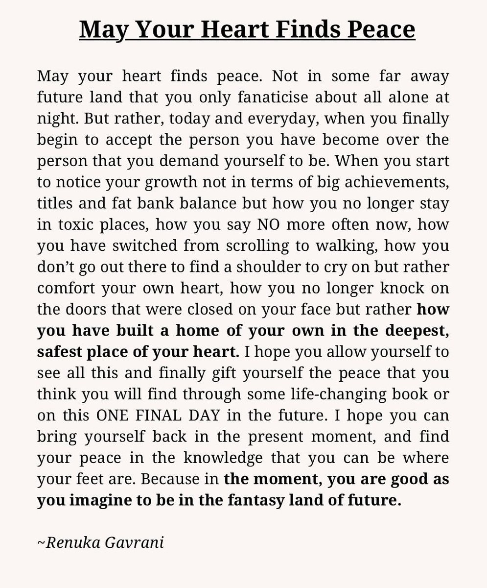 May Your Heart Finds Peace