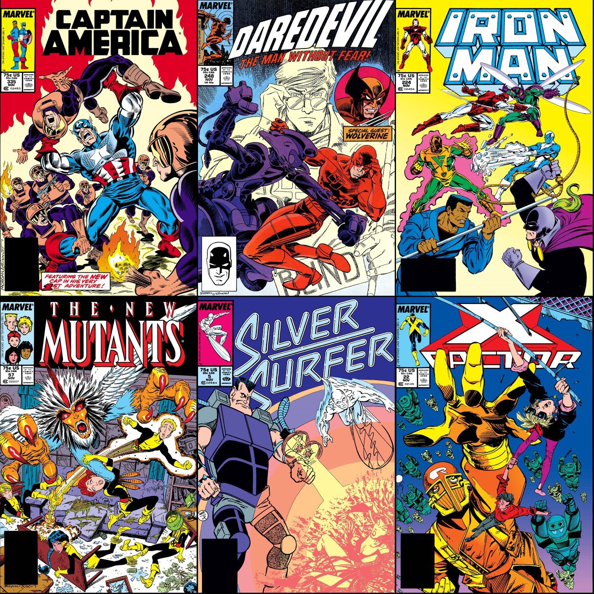 Marvel Comics that were on sale with cover dates of November 1987.