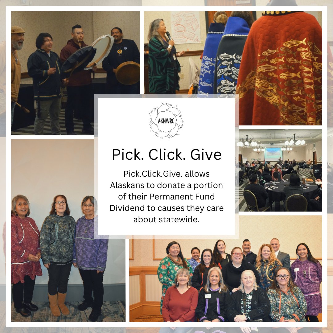 AKNWRC wants to remind everyone that the period to file for your 2025 PFD is now open until March 31st. We would also like to take this opportunity to encourage you to check out Pick.Click.Give.
pickclickgive.org