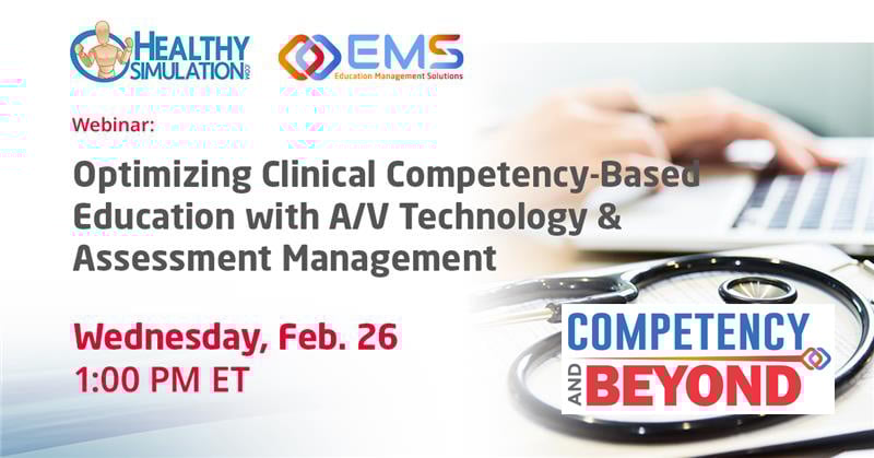 💥 Don't miss the next EMS and hubs.li/Q036LR7g0 webinar, "Optimizing Clinical Competency-Based Education with A/V Technology and Assessment Management," with EMS solutions experts Amy Moses and Bob Gillespie on Wednesday, February 26! More: hubs.li/Q036LPcC0