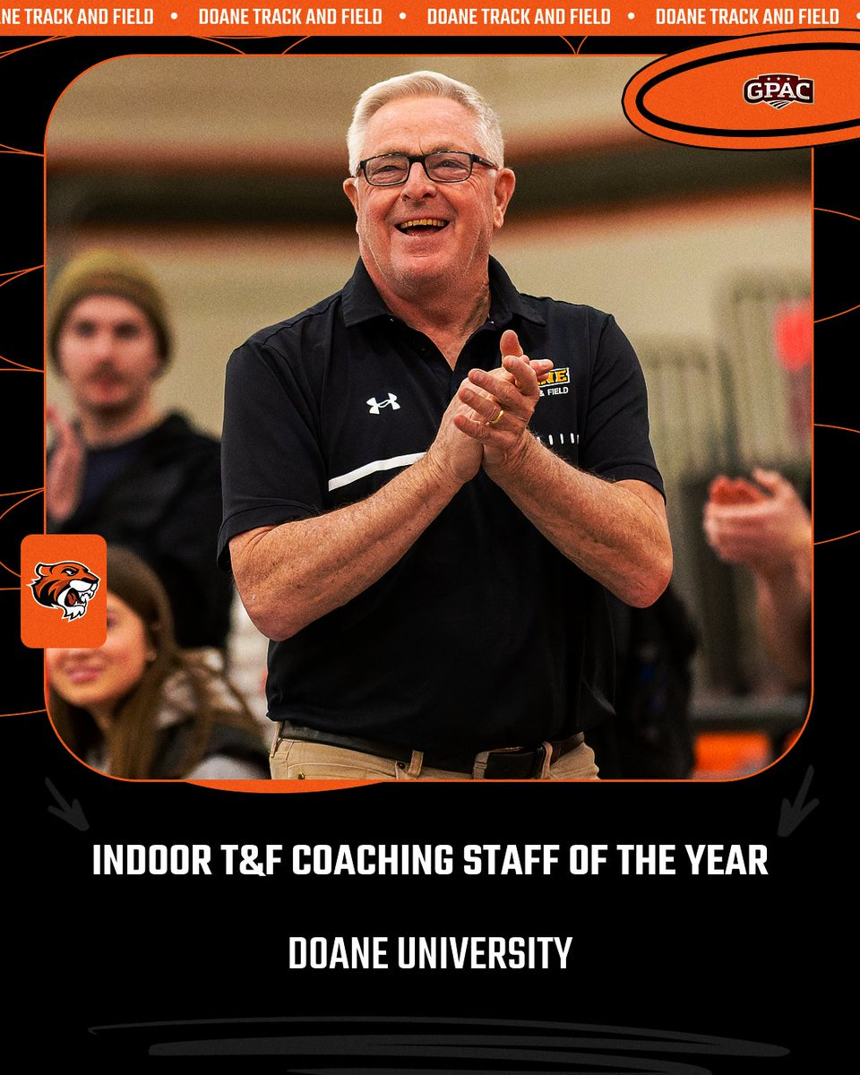 Congrats to the #DoaneTF Coaching Staff on receiving both the GPAC Fred Beile/Men's Coach-Program of the Year and the GPAC Jim McMahon/Women's Coach-Program of the Year.
