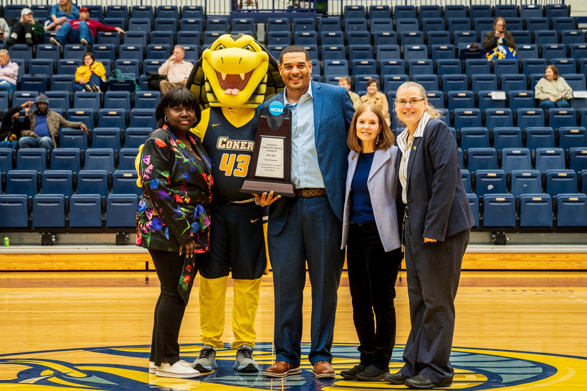 South Atlantic Conference (@sac_athletics) on Twitter photo Congratulations to Coker for earning the NCAA Student-Athlete Community Service Award for <a href="/NCAADII/">NCAA Division II</a>!
Coker posted 7,574 hours of community service with 92% of their athletes participating in outreach for an average of 17.9 hours per student.
โก๏ธncaa.org/news/2025/2/19โฆ Congratulations to Coker for earning the NCAA Student-Athlete Community Service Award for <a href="/NCAADII/">NCAA Division II</a>!
Coker posted 7,574 hours of community service with 92% of their athletes participating in outreach for an average of 17.9 hours per student.
โก๏ธncaa.org/news/2025/2/19โฆ