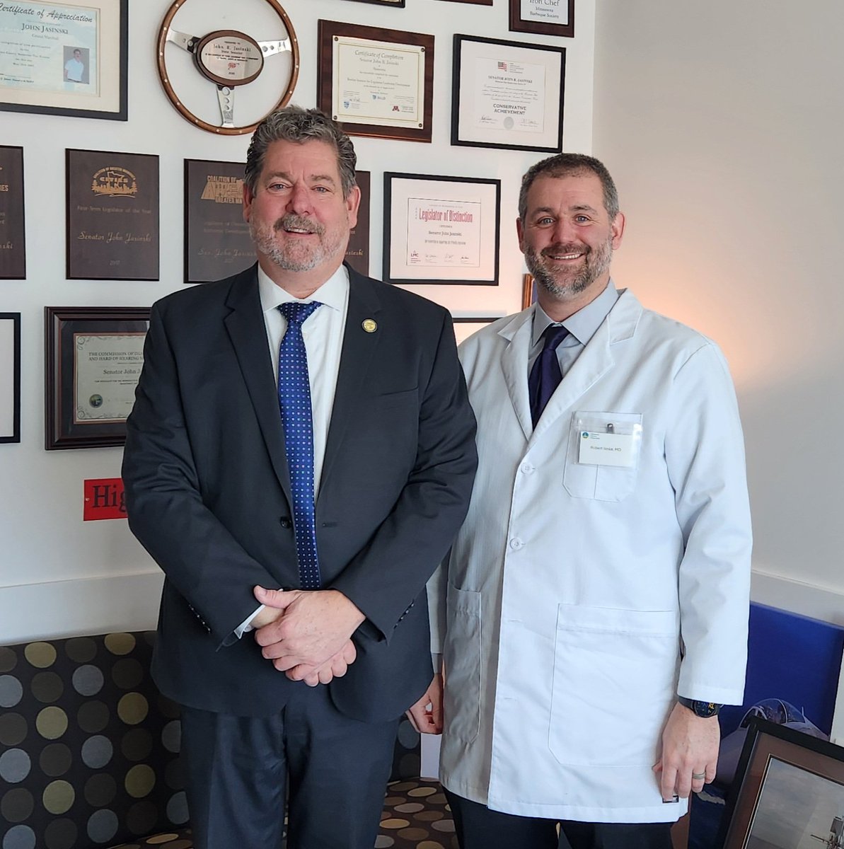 Bob Jeske (@bob_jeske) on Twitter photo Thank you to <a href="/SenatorJasinski/">John Jasinski</a> and <a href="/tomsextonfor19b/">Thomas J. Sexton</a> for your time yesterday during <a href="/MNFamilyDocs/">MNFamilyPhysicians</a>
and <a href="/mnmed/">MnMedAssociation</a> Physicians Day at the Capitol! Great conversations about how we continue to improve the health of all Minnesotans and appreciate your work in St Paul!
#practicegoodhealth Thank you to <a href="/SenatorJasinski/">John Jasinski</a> and <a href="/tomsextonfor19b/">Thomas J. Sexton</a> for your time yesterday during <a href="/MNFamilyDocs/">MNFamilyPhysicians</a>
and <a href="/mnmed/">MnMedAssociation</a> Physicians Day at the Capitol! Great conversations about how we continue to improve the health of all Minnesotans and appreciate your work in St Paul!
#practicegoodhealth