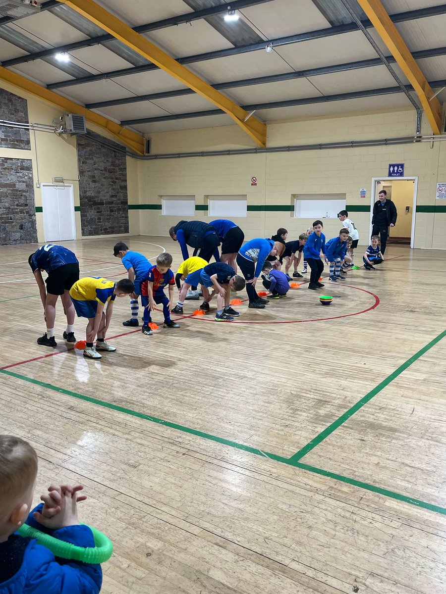 This evening our u8s had a visit for some of our Senior players .

We played some games first 
We had a super mini tournament .

Aaron,Aidan,John and Jack coached the teams and really got into the spirit of it .

#fiaccsfamily 
💙🤍
<a href="/petedorgan/">Pete Dorgan</a> <a href="/CarlowSoccer/">Carlow Soccer League</a> <a href="/FAICarlow/">FAI Carlow 🇮🇪⚽️🇬🇳</a> <a href="/g_kparish/">Graiguecullen/Killeshin Parish</a>