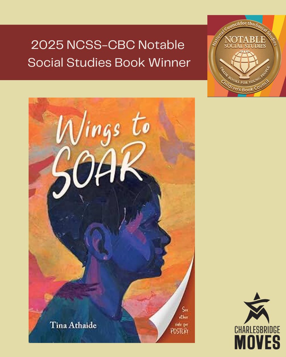 Tina Athaide: Author- KidLit (@tathaide) on Twitter photo ⭐️WINGS TO SOAR has been named a 2025 Notable Social Studies Trade Book by the CBC- NCSS. Thank you to the selection committee. @childrensbookcouncil
Viva and I are thrilled our book will be used in even more classrooms thanks to this recognition!
<a href="/charlesbridge/">Charlesbridge</a> ⭐️WINGS TO SOAR has been named a 2025 Notable Social Studies Trade Book by the CBC- NCSS. Thank you to the selection committee. @childrensbookcouncil
Viva and I are thrilled our book will be used in even more classrooms thanks to this recognition!
<a href="/charlesbridge/">Charlesbridge</a>