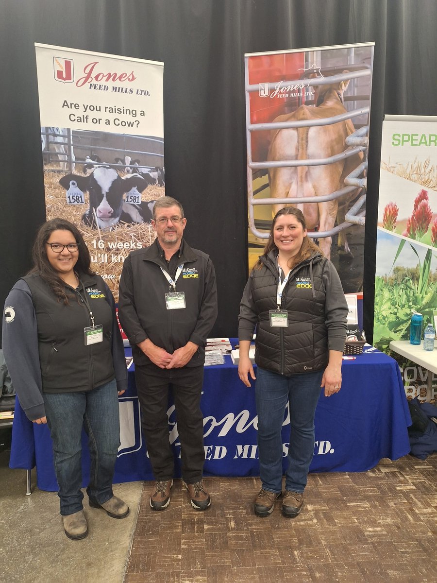 The JFM Dairy Team is all set up at this year’s SW ON Dairy Symposium. Stop by the booth to catch up on what’s new at Jones. Be sure to ask about our new Added Edge product line, and hear about the health benefits Producers are appreciating from its usage. #jfmdairy