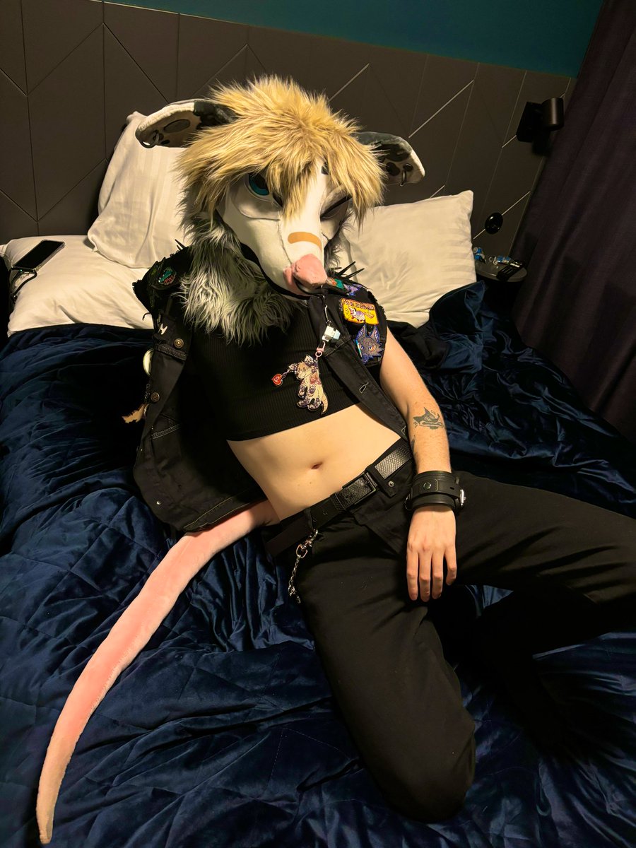 Possum ready for a night out at #NFC2025

#furry #fursuit