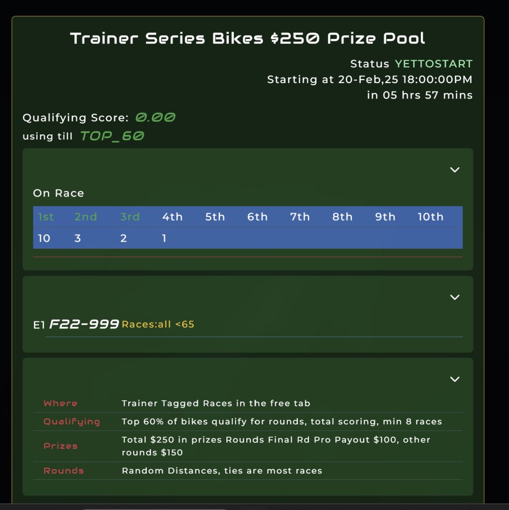 Great time to take DNA Racing for a free ride
get a free bike
run free races 
have a chance to win $250 bucks

web3 racing at its finest, free tournament
no wallet, 1 click signup thanks to <a href="/thirdweb/">thirdweb</a> 
join now
fbike.dnaracing.run/claim-trainer?…