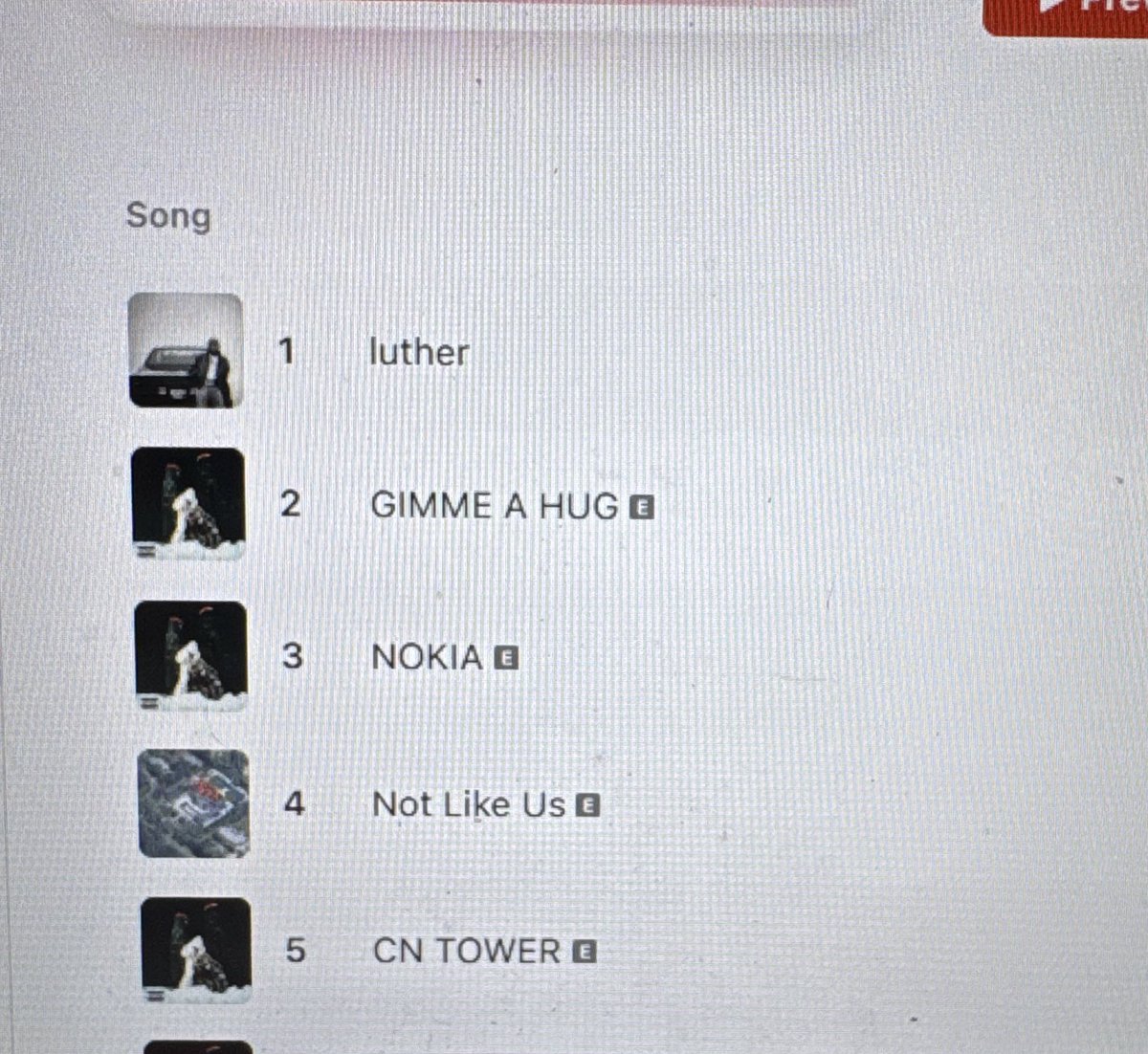 DRAKE FANS go stream Gimme a hug and Nokia or Kendrick is going to get the Number 1 with Luther’s weak ass. Stream it in the background on headphones if you need to during work but we can’t let this little bitch steal the number 1. IMPORTANT: I guess you have to play two songs in
