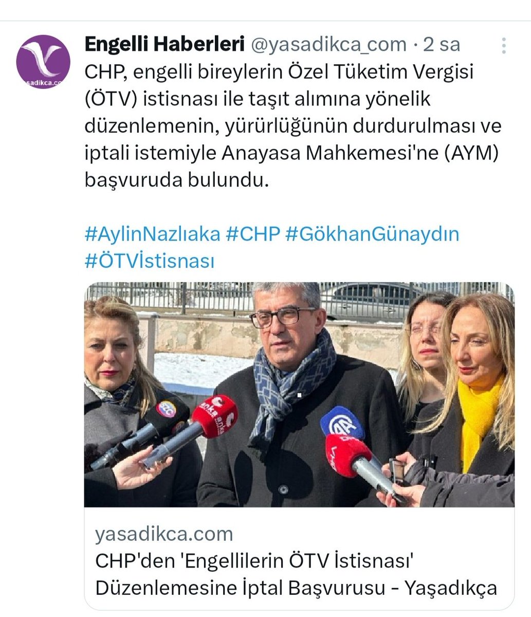 Elimizden alinmiş bir hakkın teslimi için yapilan bu başvuru nedeniyle teşekkürler <a href="/herkesicinCHP/">CHP 🇹🇷</a> ,<a href="/gunaydingokhan/">Gökhan Günaydın</a> ,<a href="/AylinNazliaka/">Aylin Nazlıaka 🇹🇷</a> ,<a href="/mehmet_kiziltas/">Mehmet KIZILTAŞ🇹🇷</a>