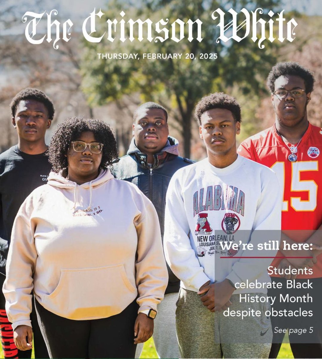 UA Student Media (@uastudentmedia) on Twitter photo Get your hands on today’s Crimson White! 🌟 This special edition covers Black History Month celebrations despite SB129 setbacks, plus student voices demanding action on Black history visibility. ✊🏽📚 Grab your copy now! #StudentVoices #CampusNews <a href="/thecrimsonwhite/">The Crimson White</a> Get your hands on today’s Crimson White! 🌟 This special edition covers Black History Month celebrations despite SB129 setbacks, plus student voices demanding action on Black history visibility. ✊🏽📚 Grab your copy now! #StudentVoices #CampusNews <a href="/thecrimsonwhite/">The Crimson White</a>
