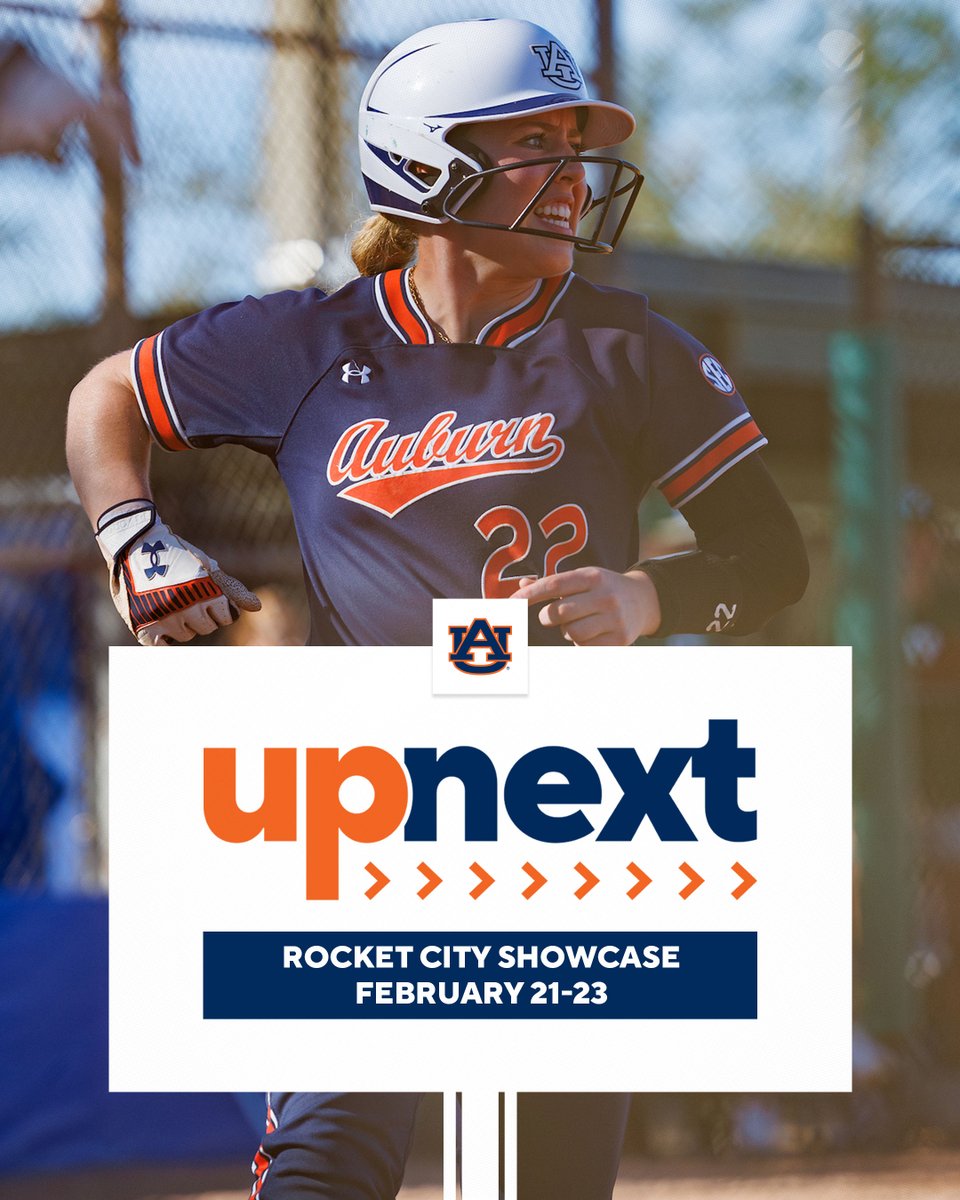 AuburnSoftball's tweet photo. Can't wait to see the Tiger Family in North Alabama 🧡

Rocket City Showcase is on Deck! 🥎🚀

🔗: https://t.co/Y0NdhIj1yK

#WarEagle https://t.co/VMPp17DNHA