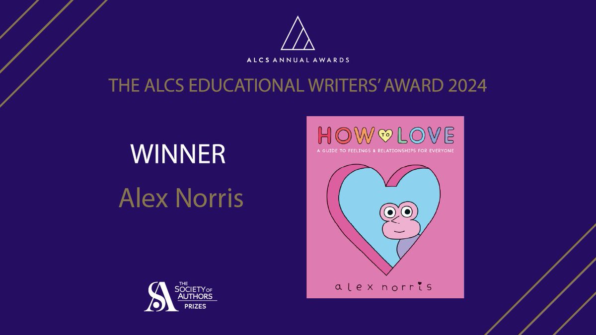 ALCS (@alcs_uk) on Twitter photo “Brimming with empathy and compassion” Congratulations to <a href="/sillyalexnorris/">alex norris</a> who was won the ALCS Educational Writers’ Award for their book How To Love: A Guide to Feelings & Relationships for Everyone ❤️ #ALCSAwards #EWA24 “Brimming with empathy and compassion” Congratulations to <a href="/sillyalexnorris/">alex norris</a> who was won the ALCS Educational Writers’ Award for their book How To Love: A Guide to Feelings & Relationships for Everyone ❤️ #ALCSAwards #EWA24
