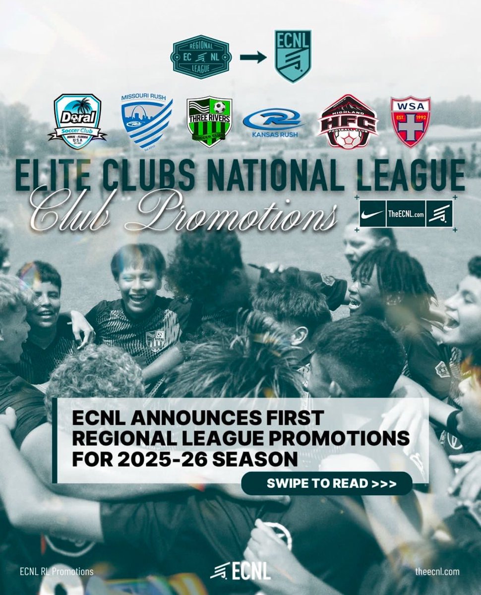 So proud to announce that Missouri Rush is one of the several clubs that has been promoted to the ECNL!! So proud of my team and club for this great accomplishment! Can’t wait for another great season!🎉⚽️🙌 <a href="/TheECNL/">The ECNL</a> <a href="/ECNLgirls/">ECNL Girls</a> @MORushECRL2009G <a href="/MoRushSoccer/">Missouri Rush</a> <a href="/morush_ecnl/">MORush_ECNLRL</a>