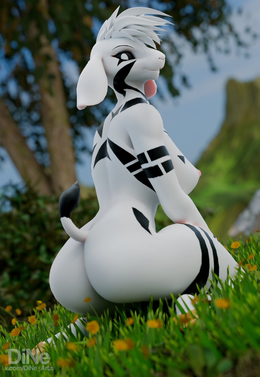 DiNe_Arts's tweet photo. Just a goat happily enjoying the meadow~

Asriel model by @SirWarfare 

#undertale #rule34 #furry #yiff #asriel https://t.co/kwOPXggX2t