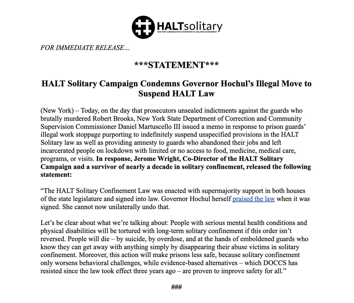 #HALTsolitary — Go to bit.ly/EndSolitaryNY tweet media