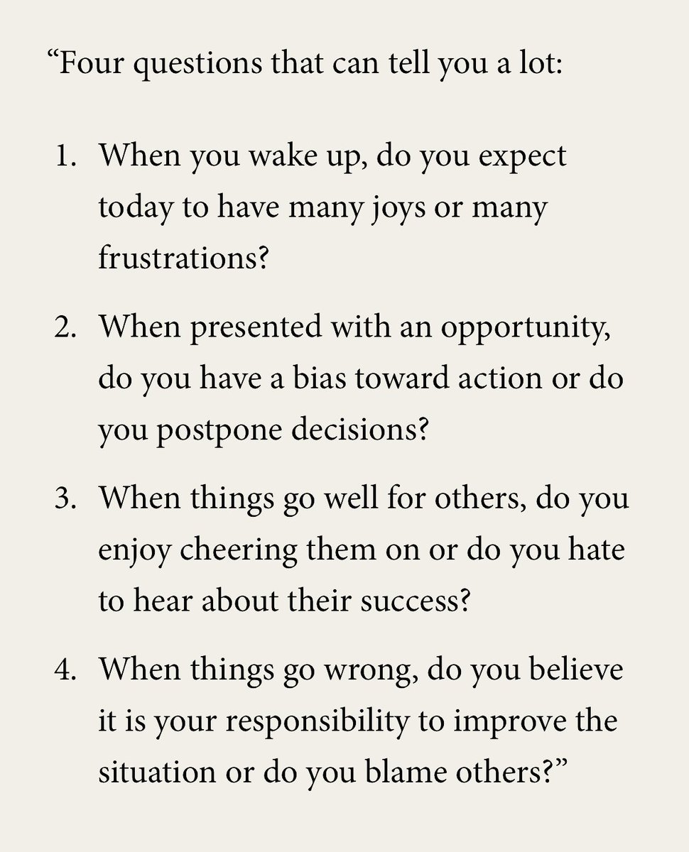 readswithravi's tweet image. .@JamesClear four questions for life that can tell you a lot: