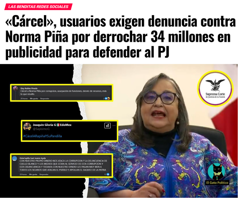 elgatopolitico_'s tweet photo. 🔴🔴Baia, baia...🤑🤑
Y Norma Piña gastó todo ese dinero en medio de la Reforma Judicial. Como no es de ella, lo derrocha a diestra y siniestra.
¡Denuncia inmediata!  🥁🥁
➡️ ➡️ https://t.co/9HLkXuJJw3 https://t.co/zIg4h3HCNO