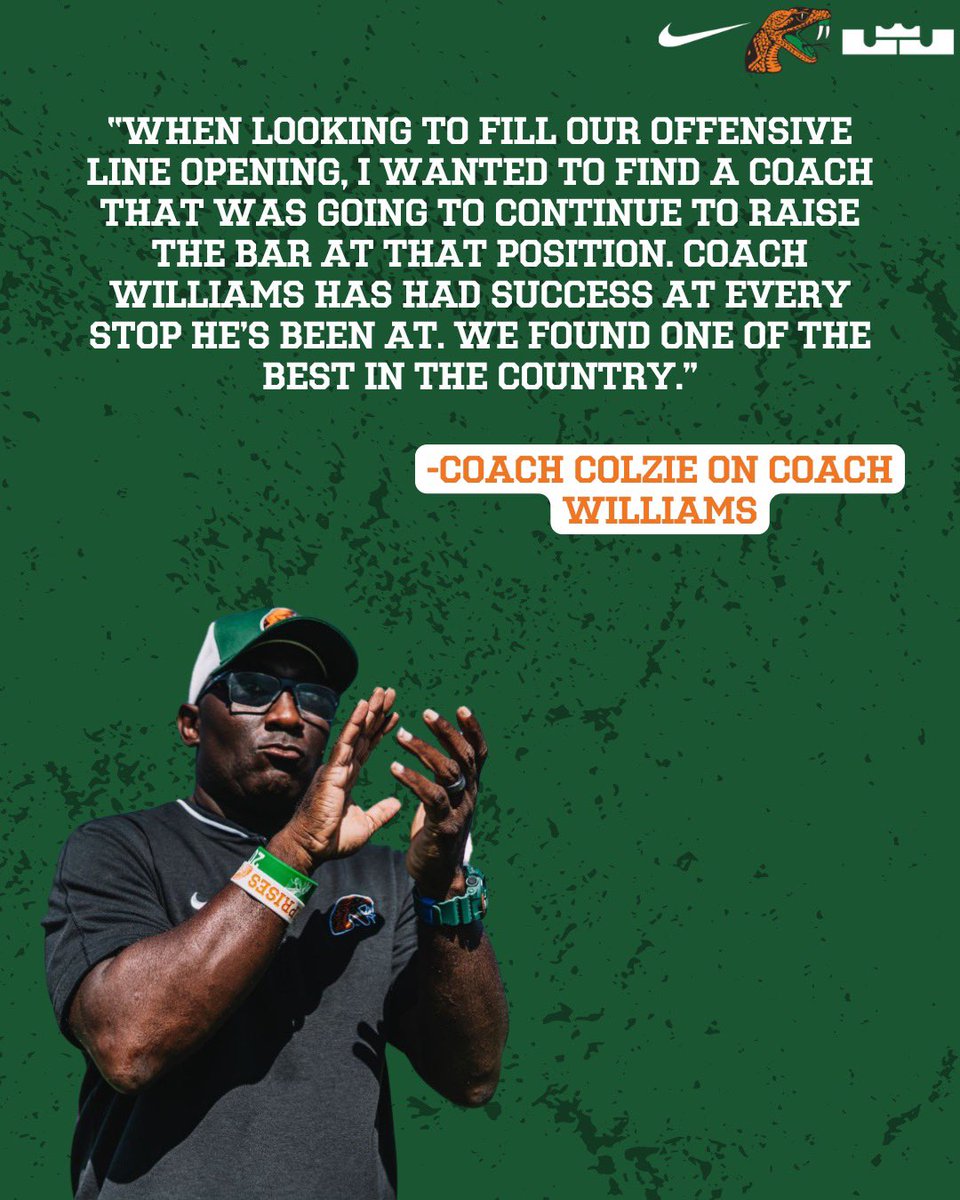 CoachColzie's tweet photo. Our Co-Offensive Coordinator/Run-Game Coordinator/Offensive Line @Cwilliams8076 #FANGSUP
#DETAILS
#DISCIPLINE
#FIGHT
#FAMULY
#DOMINATE https://t.co/FTDCU5UHp7