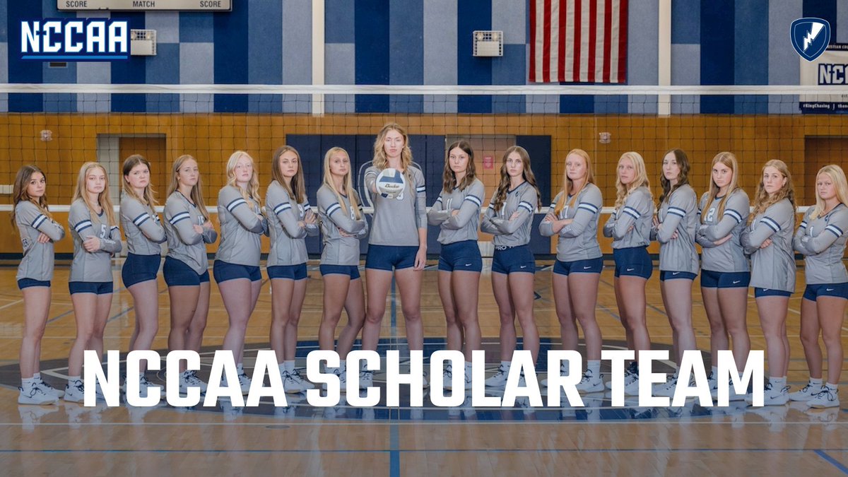 Thunder Volleyball named 2024 NCCAA Scholar Team with a team GPA of 3.53. 📚🏐#rollthunder